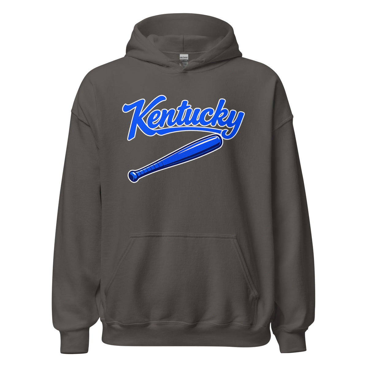 Kentucky Blue Script Ball Hoodie | Vintage Bat Graphic Pullover - Bluegrass Elite Apparel LLC