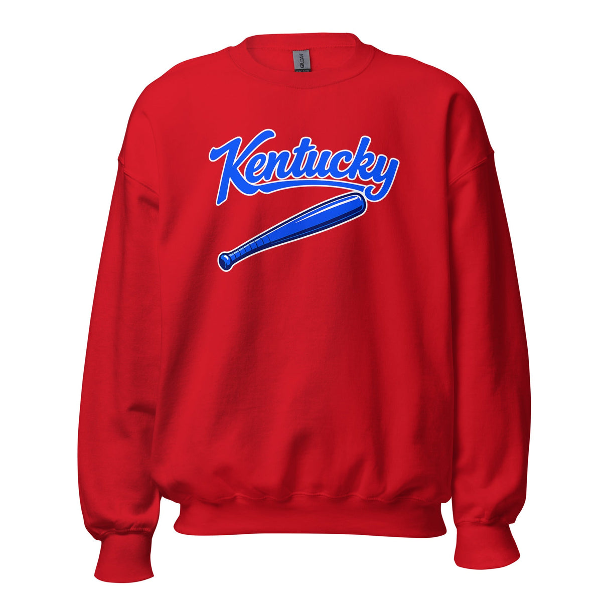 Kentucky Blue Script Ball Sweatshirt | Vintage Bat Graphic Crewneck - Bluegrass Elite Apparel LLC
