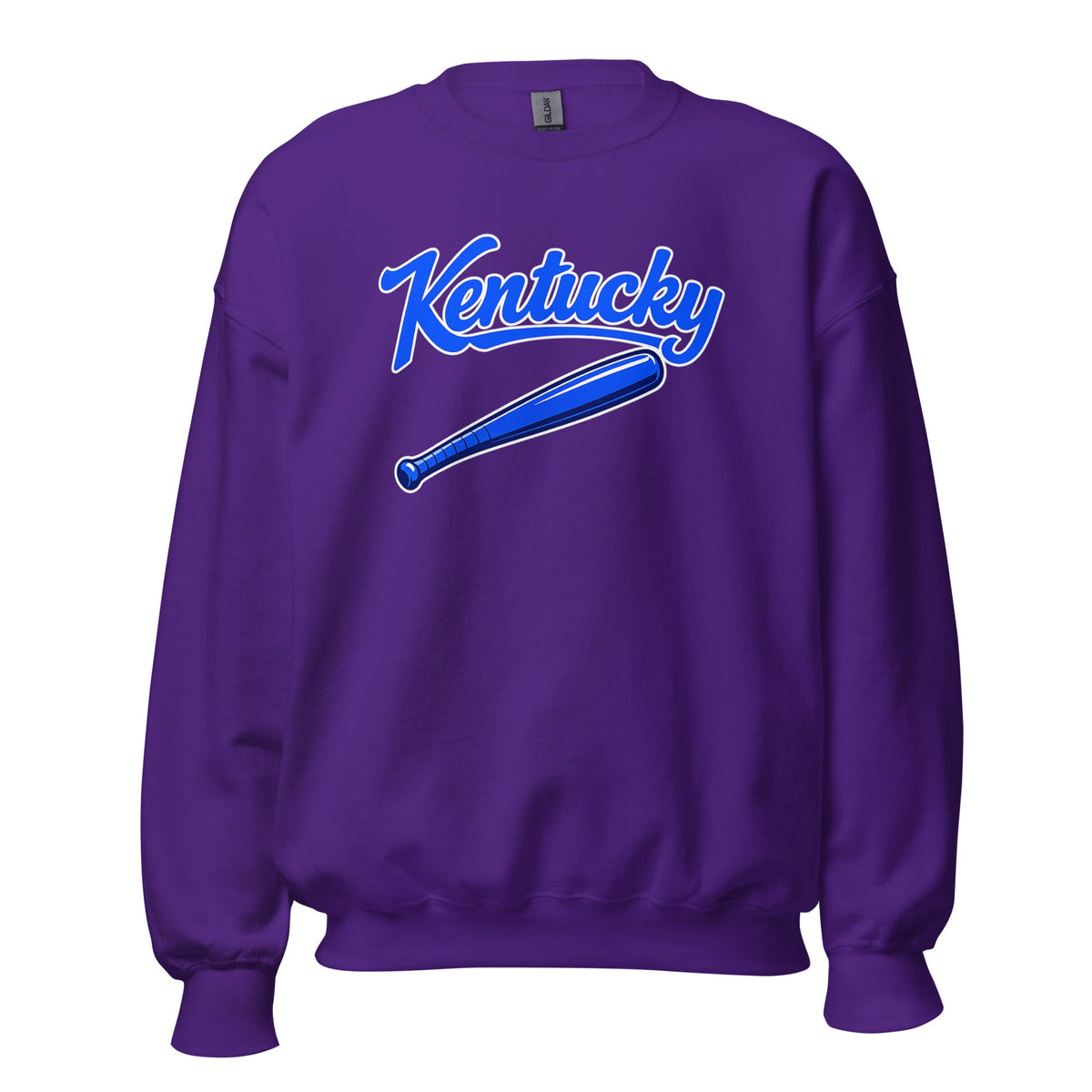 Kentucky Blue Script Ball Sweatshirt | Vintage Bat Graphic Crewneck - Bluegrass Elite Apparel LLC