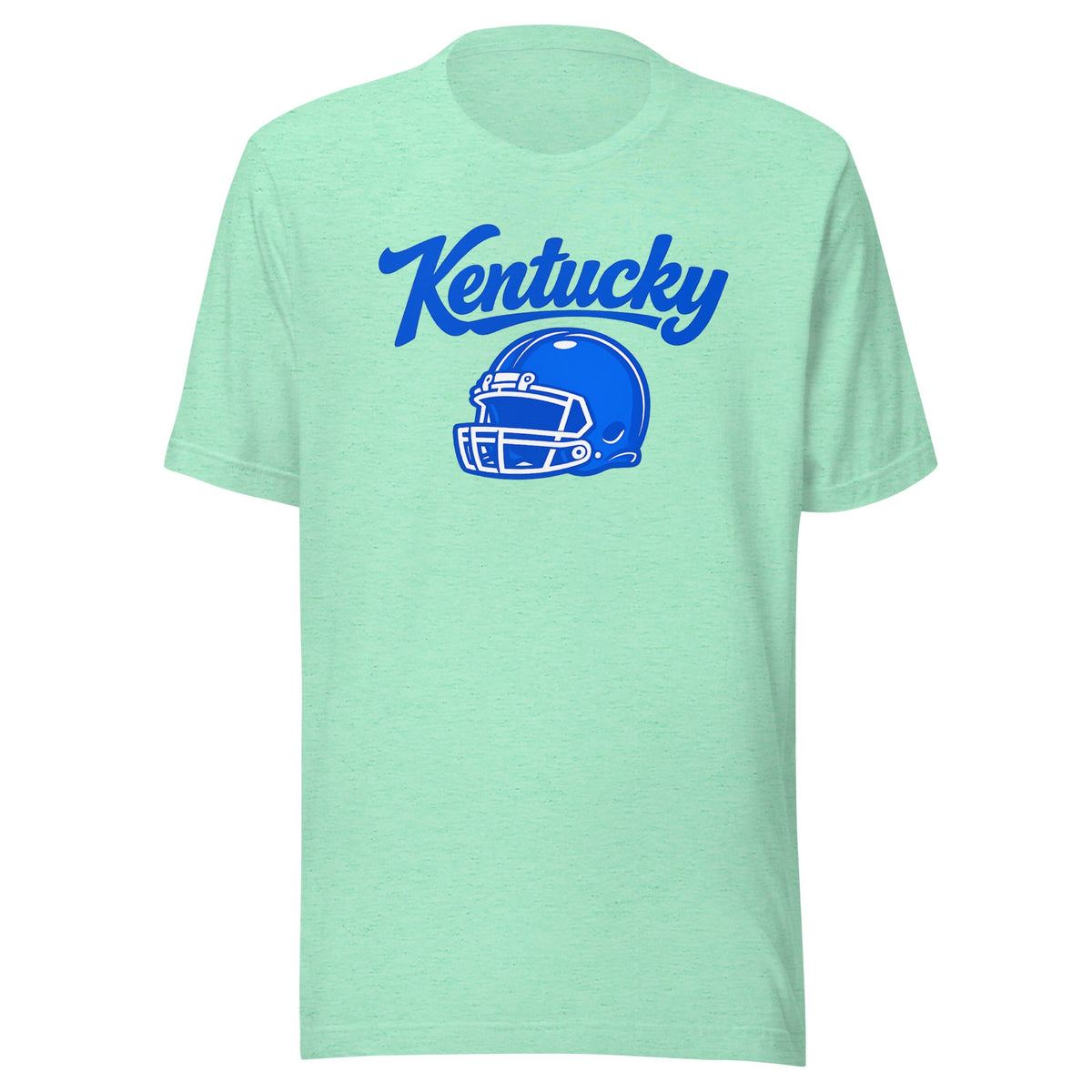 Kentucky Blue Script Helmet T-Shirt | Minimal Sports Design | Classic Airlume - Bluegrass Elite Apparel LLC