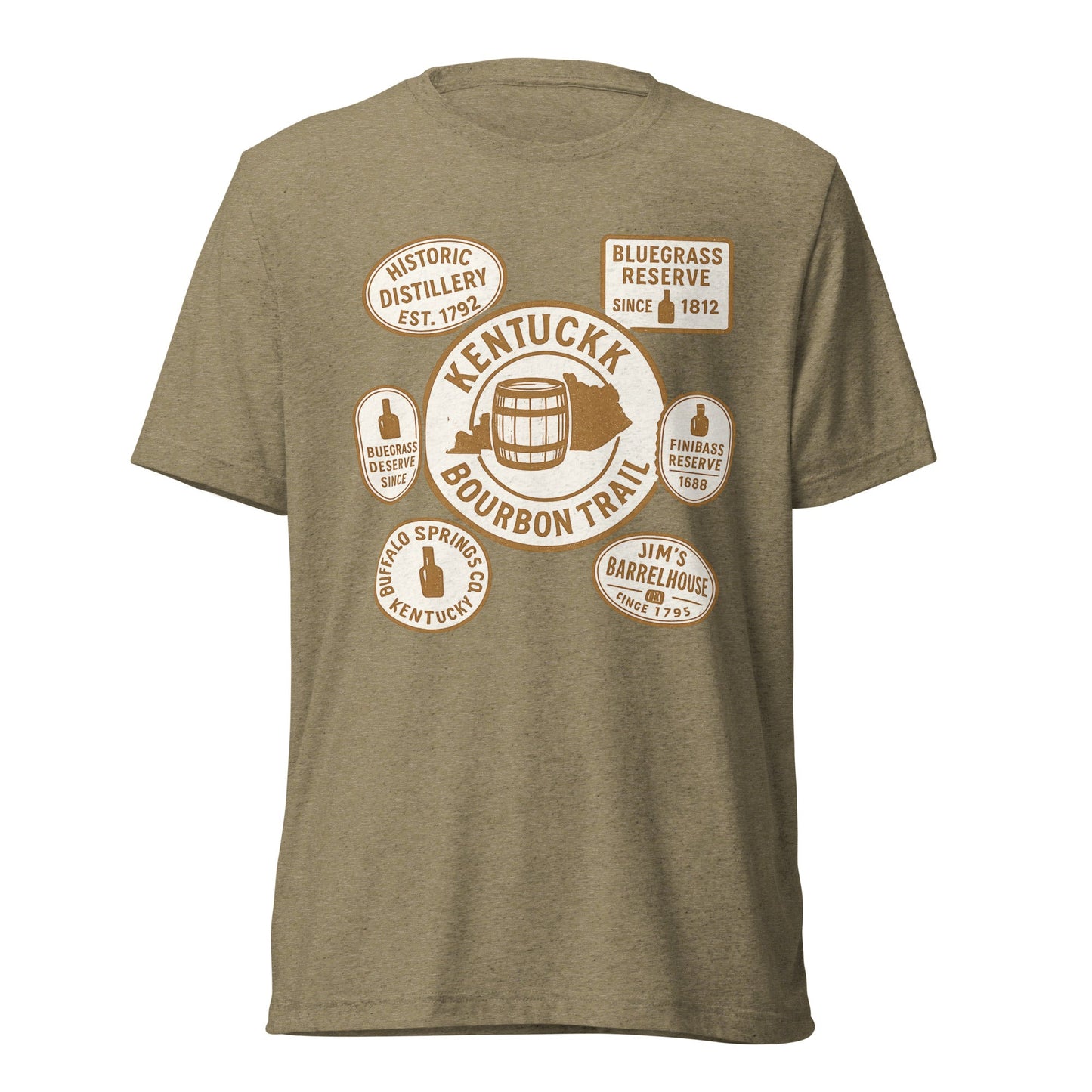 Kentucky bourbon shirt | Bourbon Explorer Tee | Elite Tri - Blend - Bluegrass Elite Apparel LLC