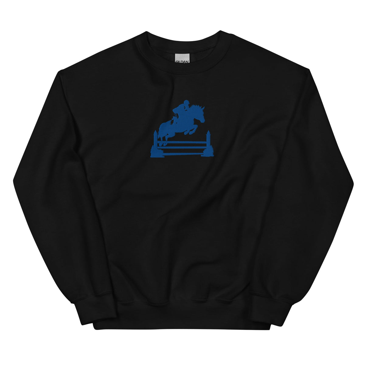 Kentucky Equestrian Silhouette Sweatshirt | Minimal Horse Jumper Design - Bluegrass Elite Apparel LLC