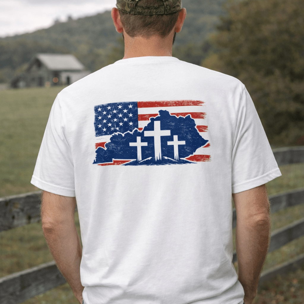 Kentucky Faith Heritage Cross Graphic T-Shirt - Bluegrass Elite Apparel LLC