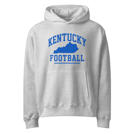 Kentucky Football Oversized Hoodie | Arched Blue State Design | Heavyweight Fleece - Bluegrass Elite Apparel LLC