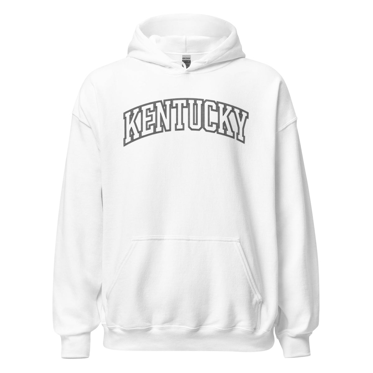 Kentucky Hoodie | Outline Collegiate Arch Design | Unisex Fleece - Bluegrass Elite Apparel LLC