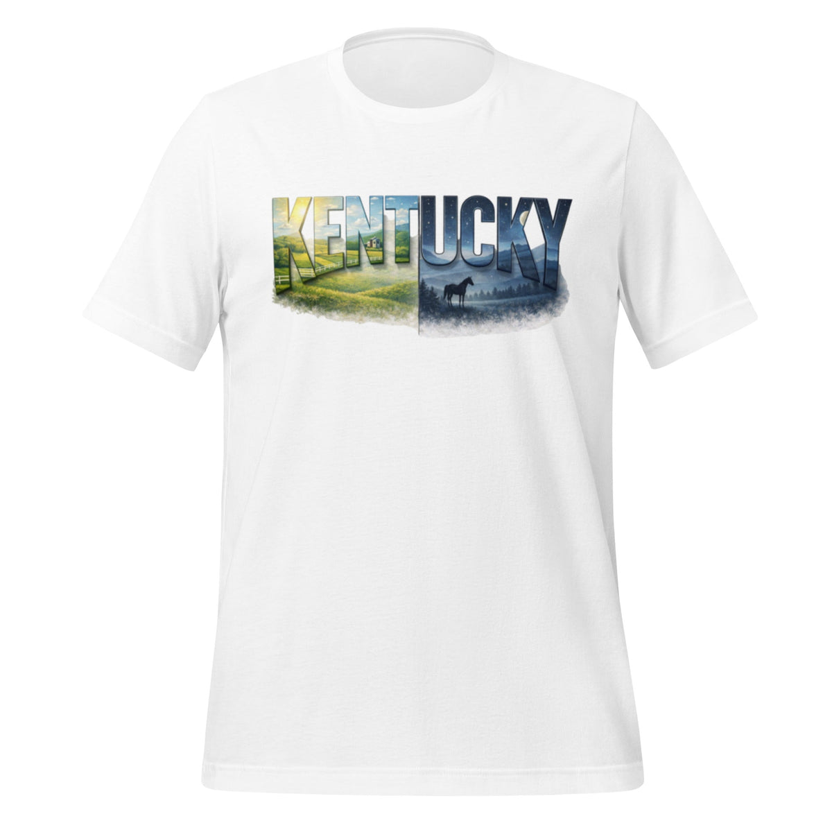 Kentucky Landscape T-Shirt | Day & Night Art Design | Classic - Bluegrass Elite Apparel LLC