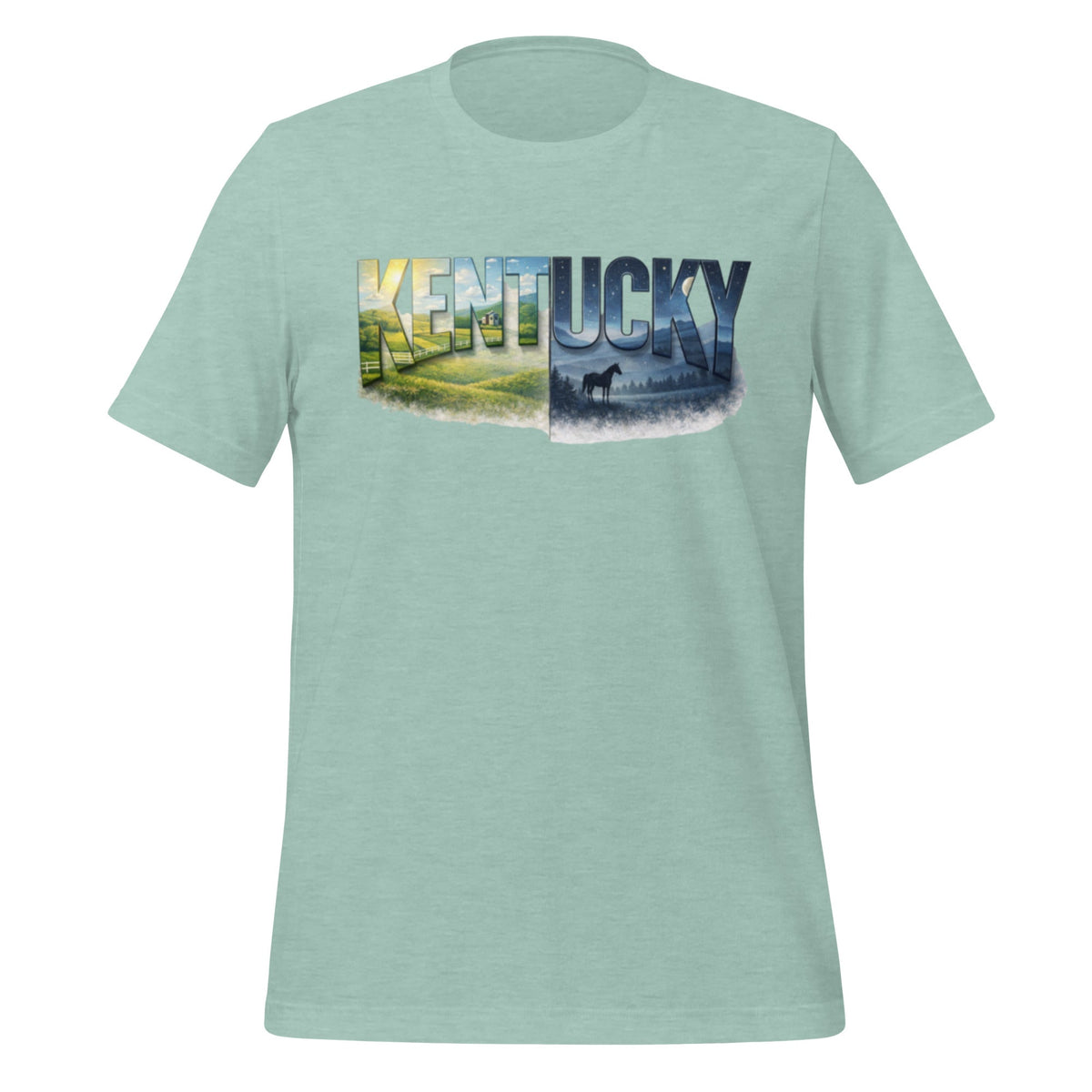 Kentucky Landscape T-Shirt | Day & Night Art Design | Classic - Bluegrass Elite Apparel LLC