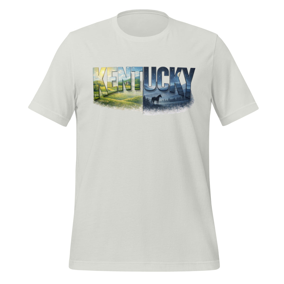 Kentucky Landscape T-Shirt | Day & Night Art Design | Classic - Bluegrass Elite Apparel LLC