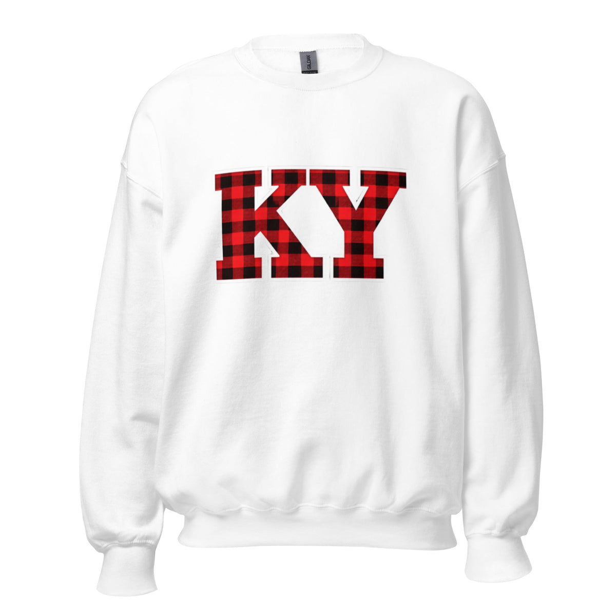 Kentucky Lumberjack Plaid Sweatshirt | Red KY Letter Design - Bluegrass Elite Apparel LLC