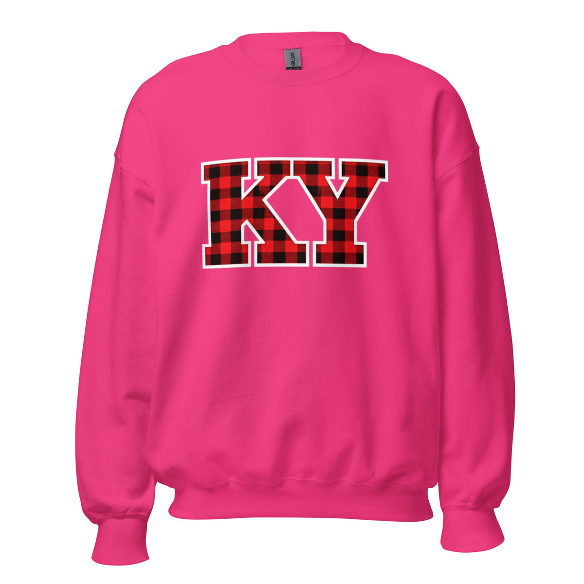 Kentucky Lumberjack Plaid Sweatshirt | Red KY Letter Design - Bluegrass Elite Apparel LLC