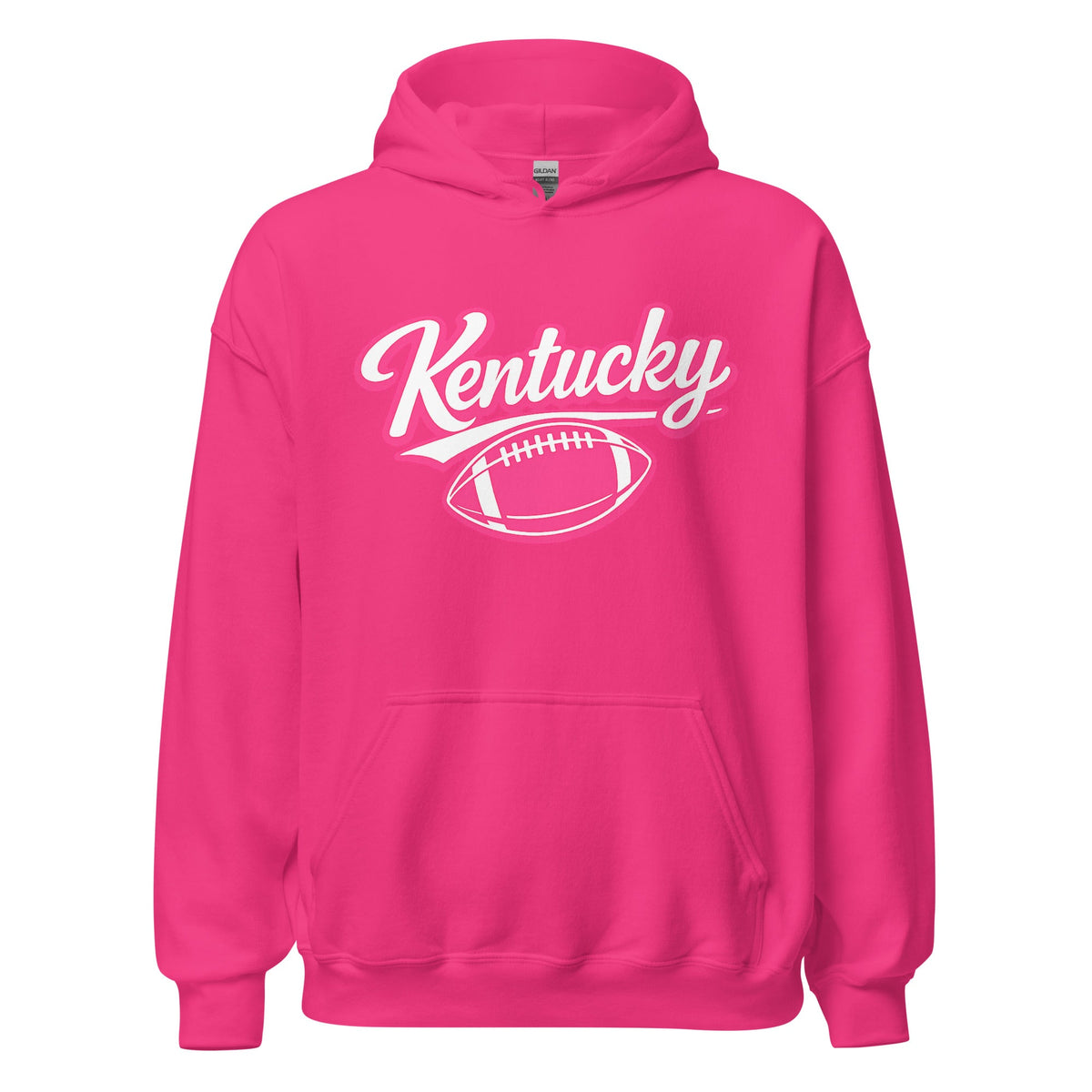Kentucky Pink Script Ball Hoodie | Minimal Sports Design | Classic Fleece Pullover - Bluegrass Elite Apparel LLC