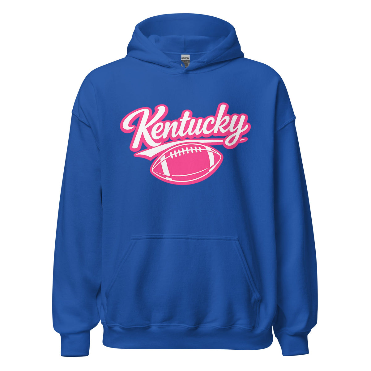 Kentucky Pink Script Ball Hoodie | Minimal Sports Design | Classic Fleece Pullover - Bluegrass Elite Apparel LLC