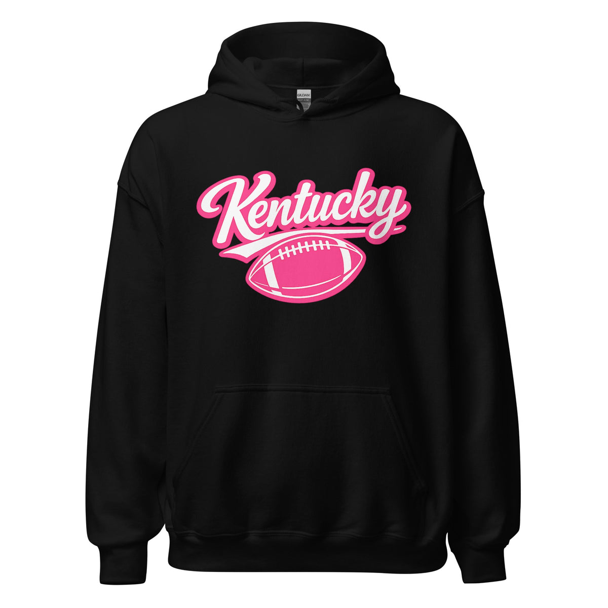 Kentucky Pink Script Ball Hoodie | Minimal Sports Design | Classic Fleece Pullover - Bluegrass Elite Apparel LLC