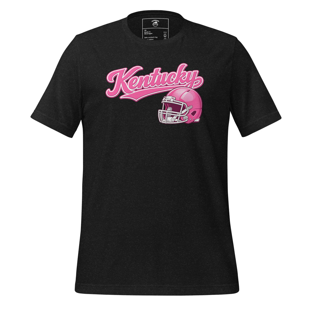 Kentucky Pink Script Helmet T-Shirt - Bluegrass Elite Apparel LLC
