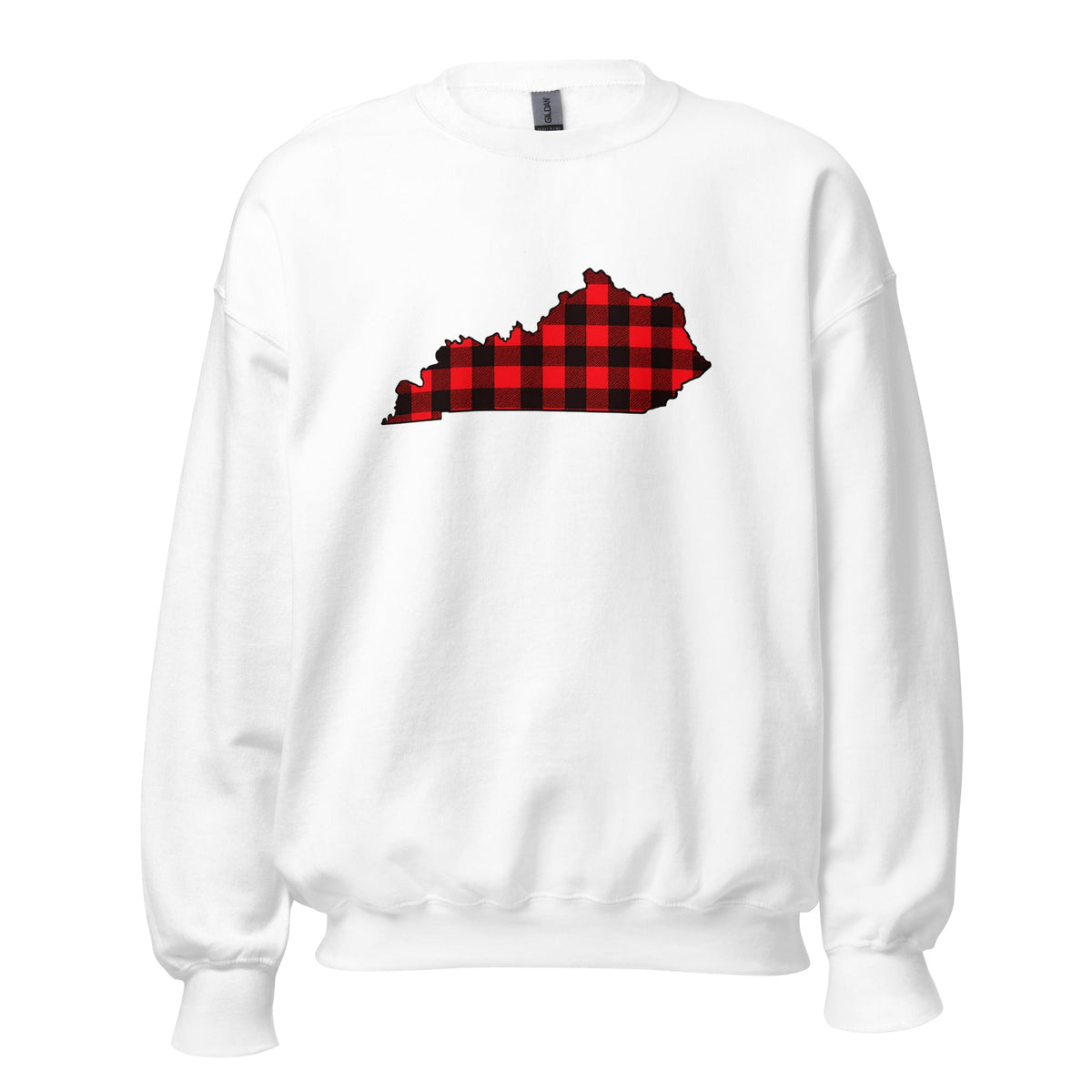 Kentucky Plaid State Sweatshirt | Red Lumberjack Kentucky Design - Bluegrass Elite Apparel LLC