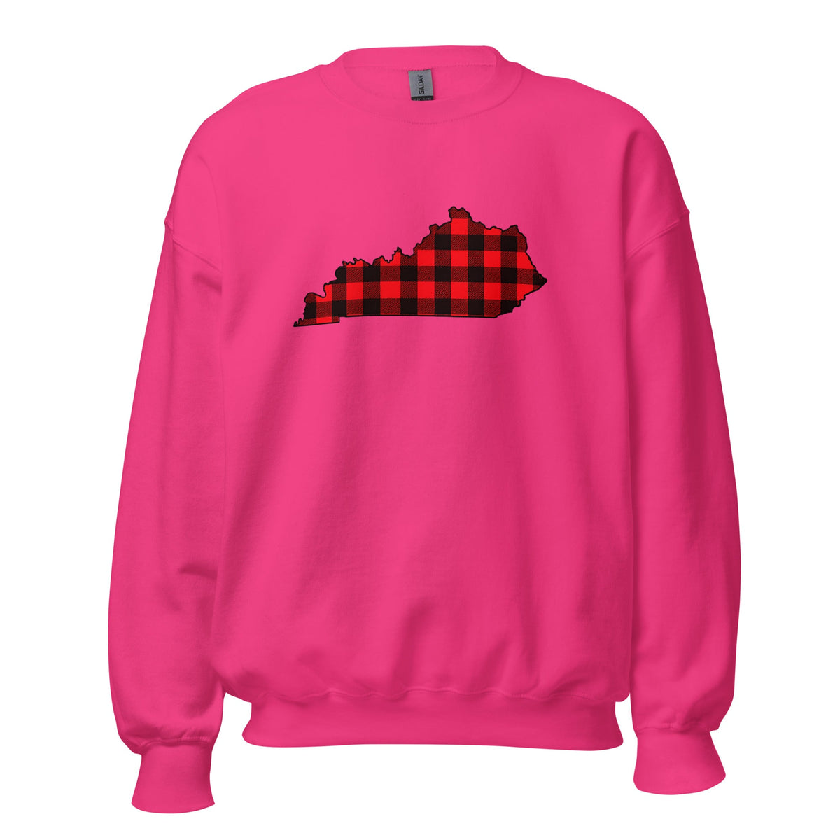 Kentucky Plaid State Sweatshirt | Red Lumberjack Kentucky Design - Bluegrass Elite Apparel LLC
