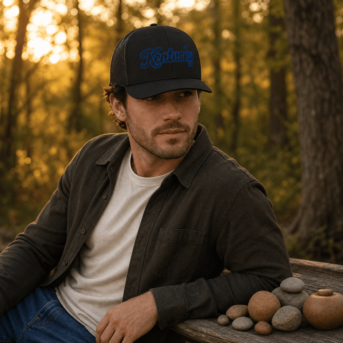 Kentucky Script Heritage Trucker Hat - Bluegrass Elite Apparel LLC