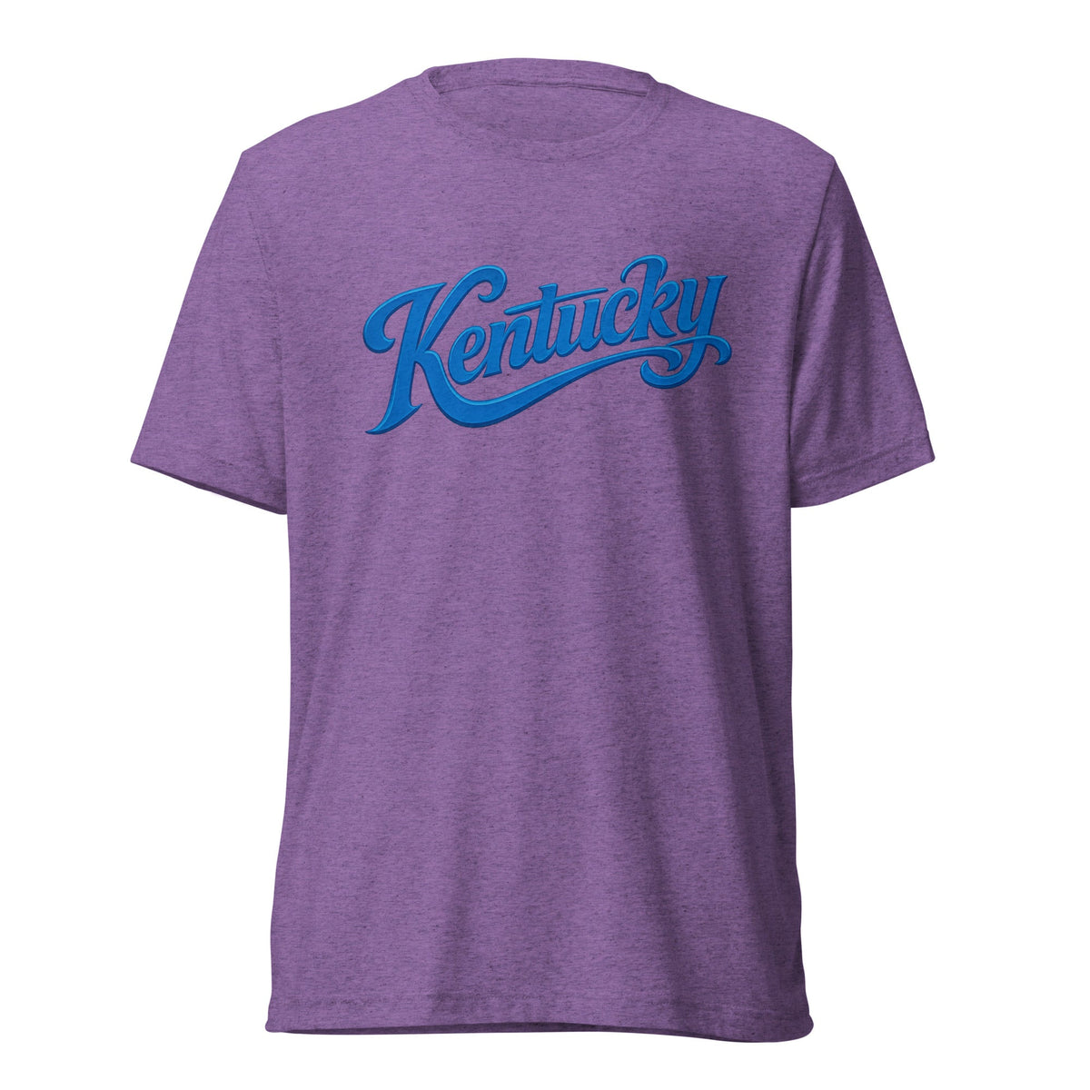 Kentucky Script T-Shirt | Blue Text Design | Elite Tri - Blend - Bluegrass Elite Apparel LLC