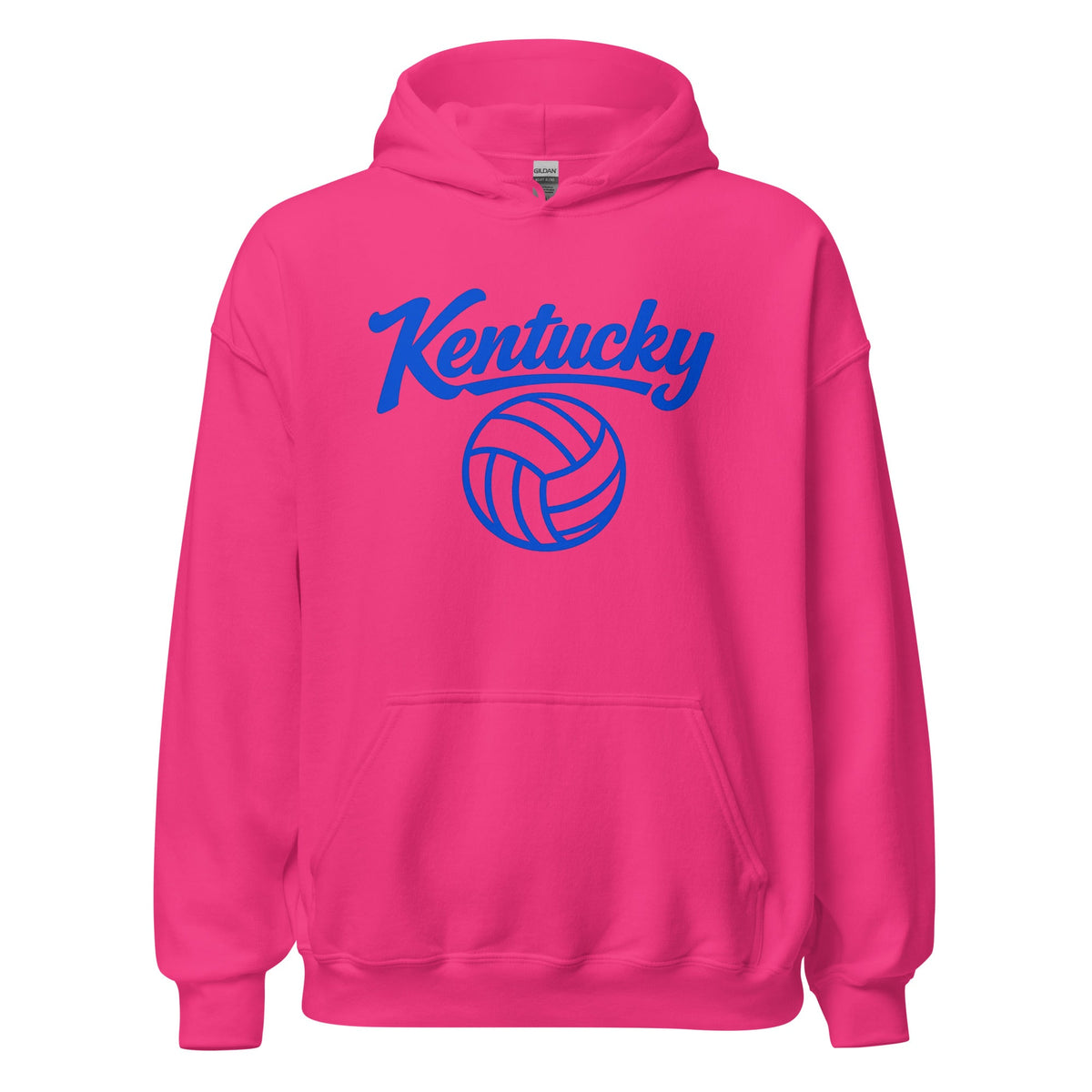 Kentucky Script Volleyball Hoodie | Script & Ball Design | Classic Pullover - Bluegrass Elite Apparel LLC