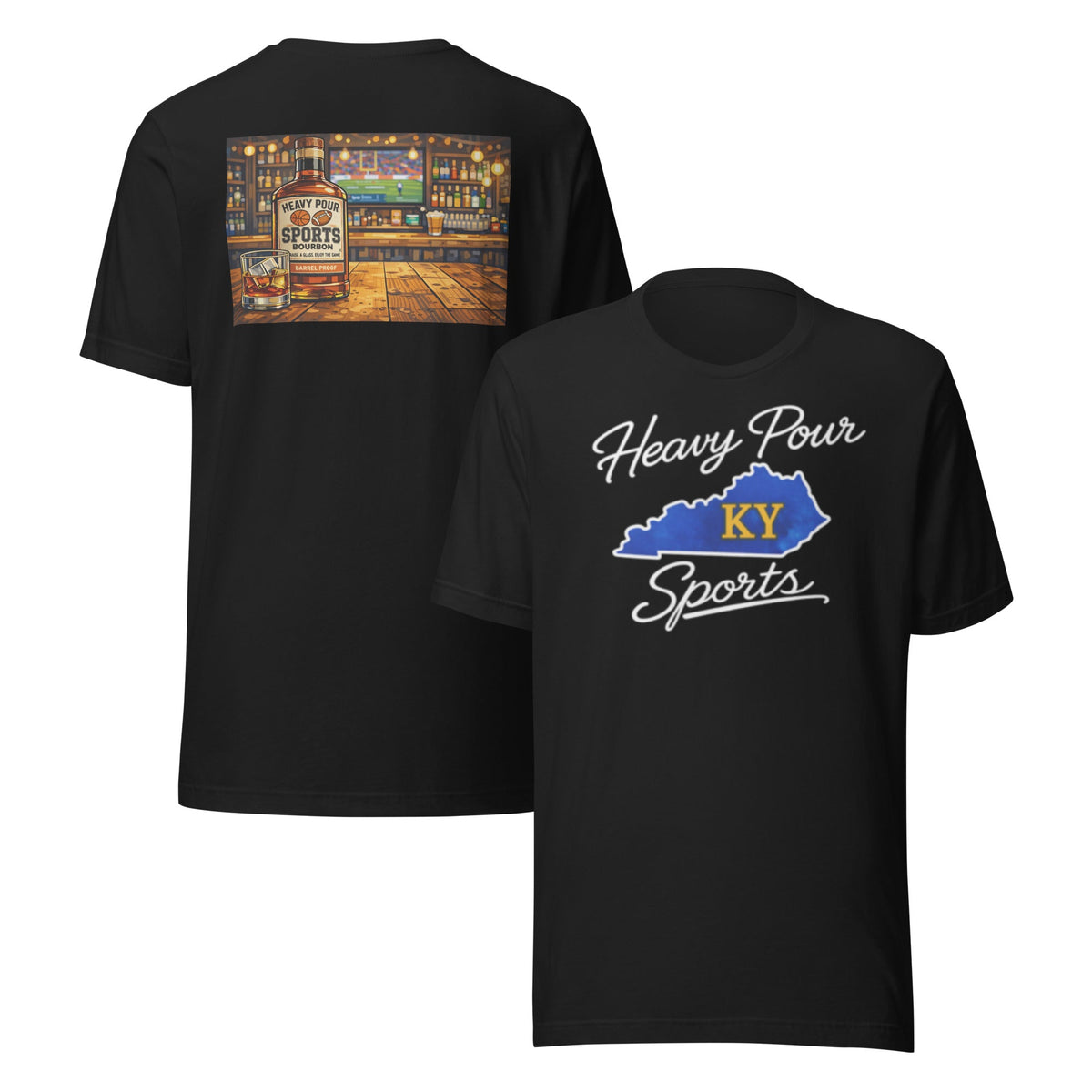 Kentucky Sports T-Shirt | Heavy Pour KY Design | Classic Cotton - Bluegrass Elite Apparel LLC