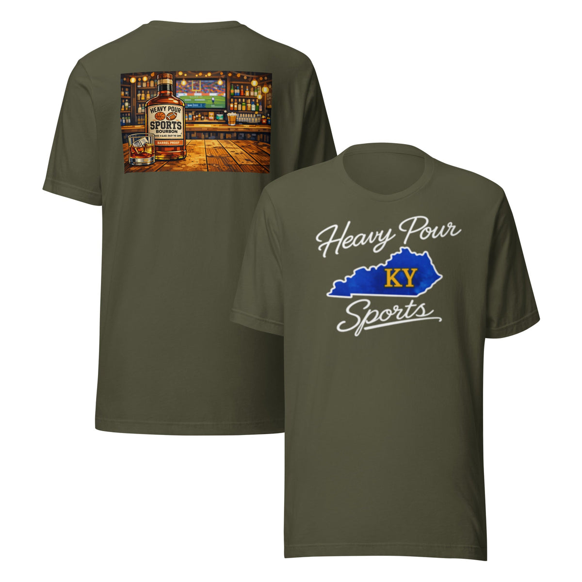Kentucky Sports T-Shirt | Heavy Pour KY Design | Classic Cotton - Bluegrass Elite Apparel LLC