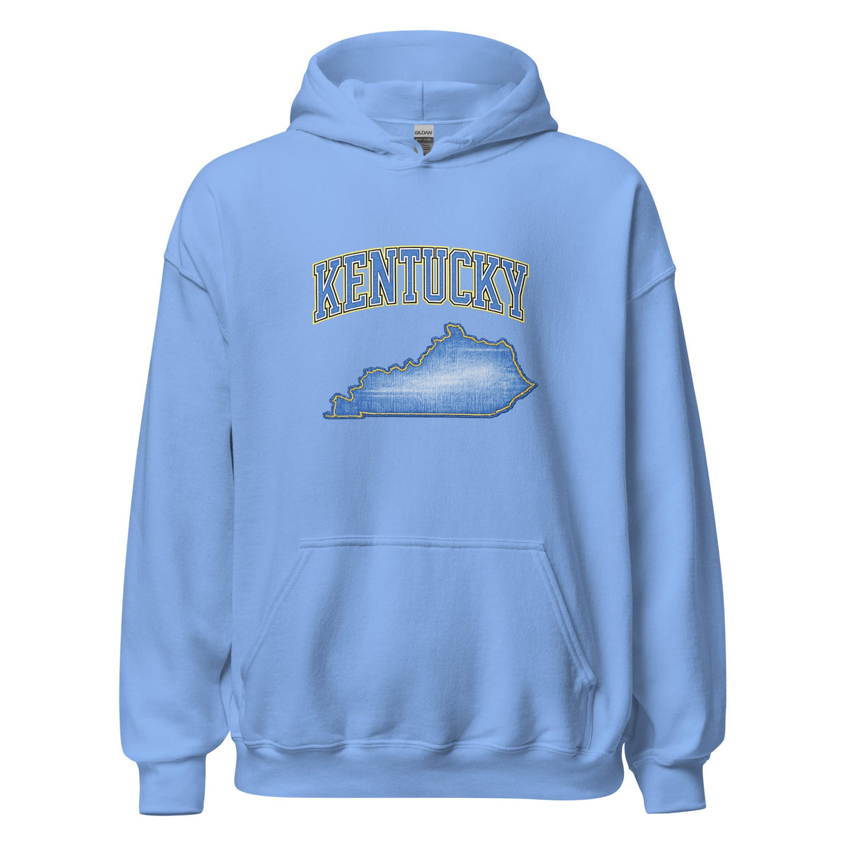 Kentucky State Hoodie | Denim Textured Design | Unisex Cotton Blend - Bluegrass Elite Apparel LLC