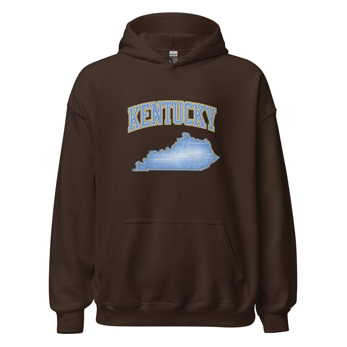 Kentucky State Hoodie | Denim Textured Design | Unisex Cotton Blend - Bluegrass Elite Apparel LLC