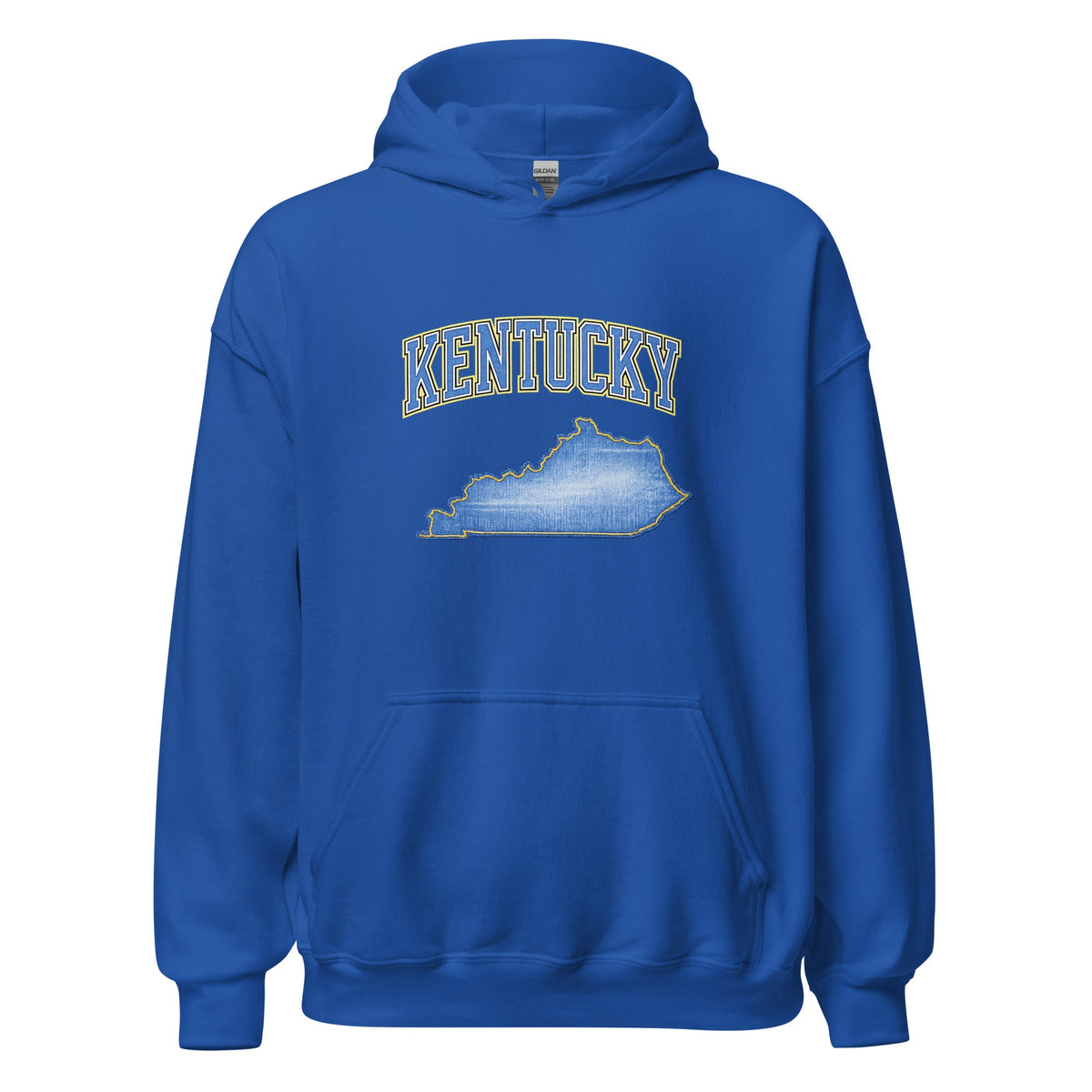 Kentucky State Hoodie | Denim Textured Design | Unisex Cotton Blend - Bluegrass Elite Apparel LLC