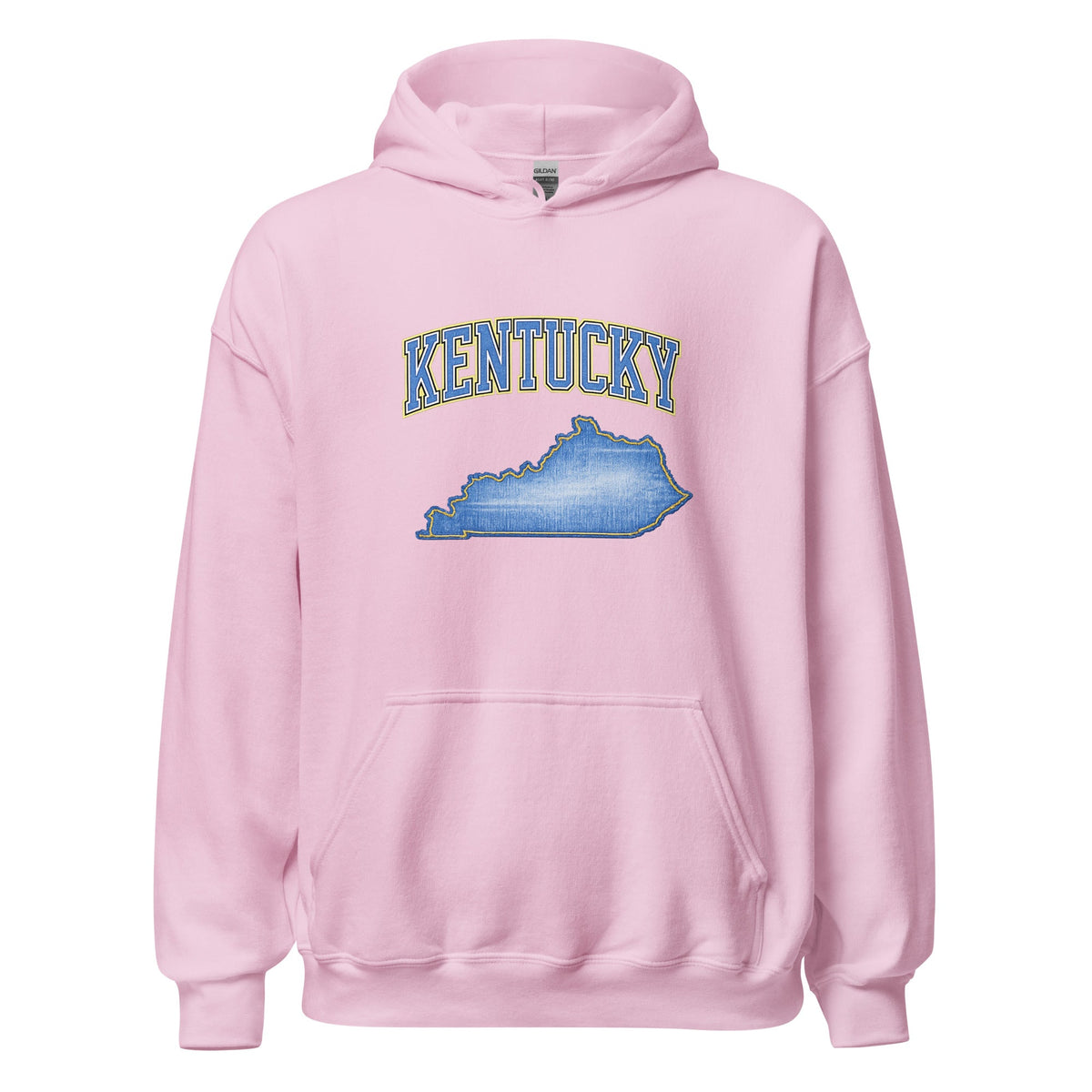 Kentucky State Hoodie | Denim Textured Design | Unisex Cotton Blend - Bluegrass Elite Apparel LLC