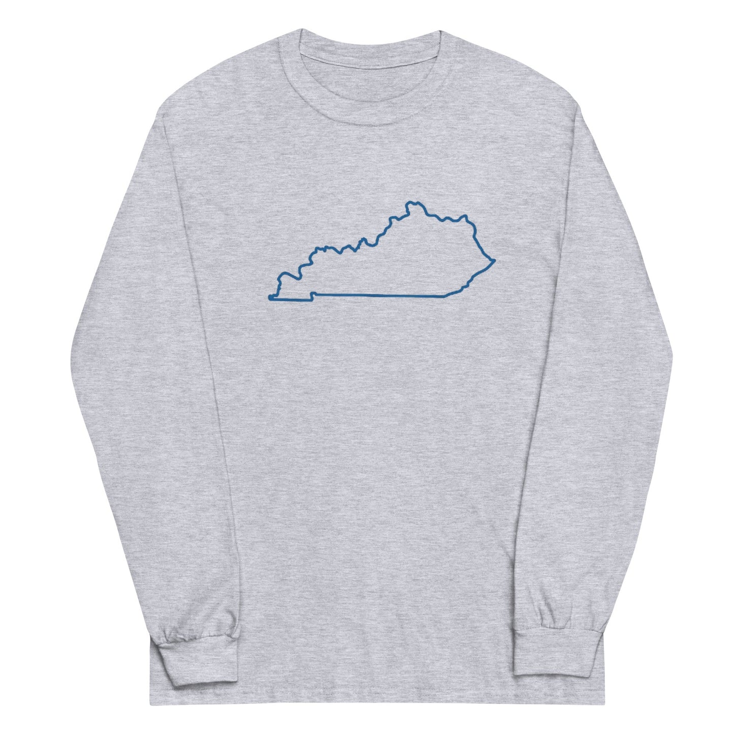 Kentucky State Outline Long Sleeve Shirt | Minimalist Design | Classic Cotton - Bluegrass Elite Apparel LLC