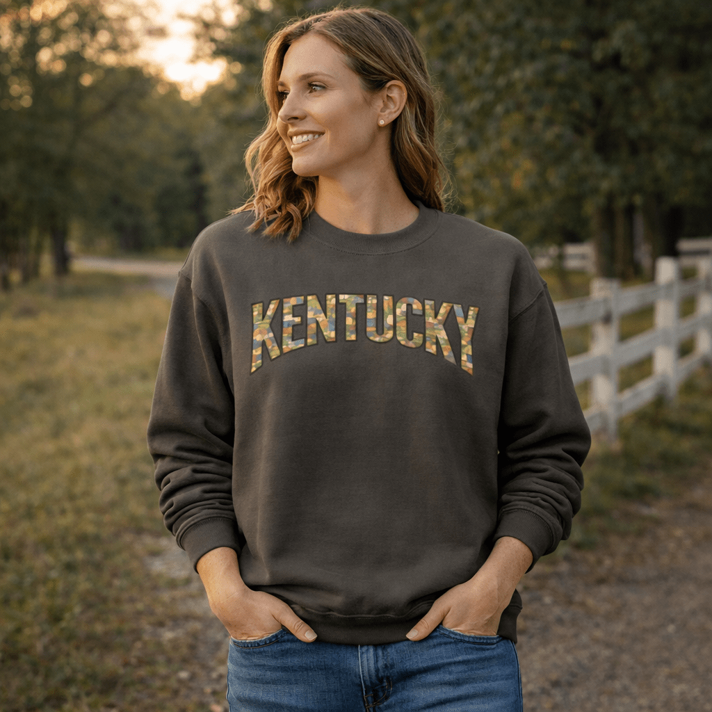 Kentucky Sweatshirt | Vintage County Map Design | Cozy Fit - Bluegrass Elite Apparel LLC