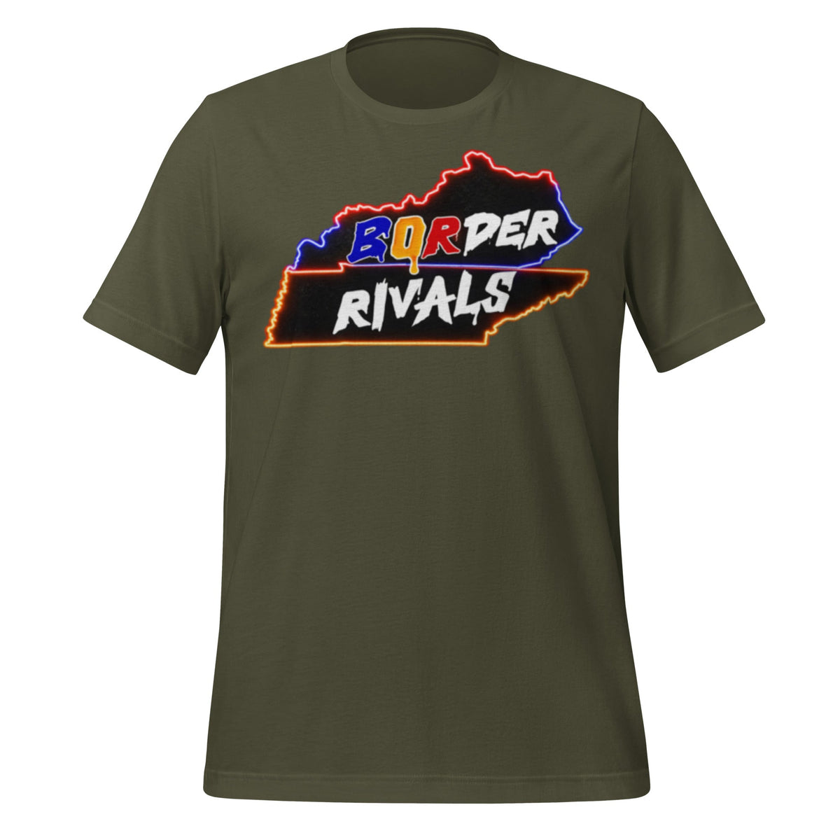 Kentucky Tennessee Rivalry T-Shirt | Border Rivals Map Design | HPS Collection | Classic Cotton - Bluegrass Elite Apparel LLC