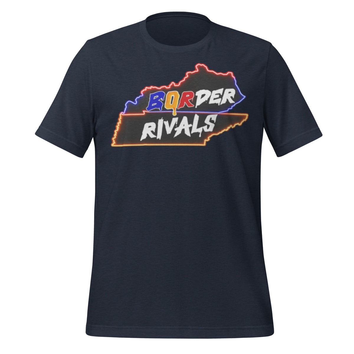 Kentucky Tennessee Rivalry T-Shirt | Border Rivals Map Design | HPS Collection | Classic Cotton - Bluegrass Elite Apparel LLC