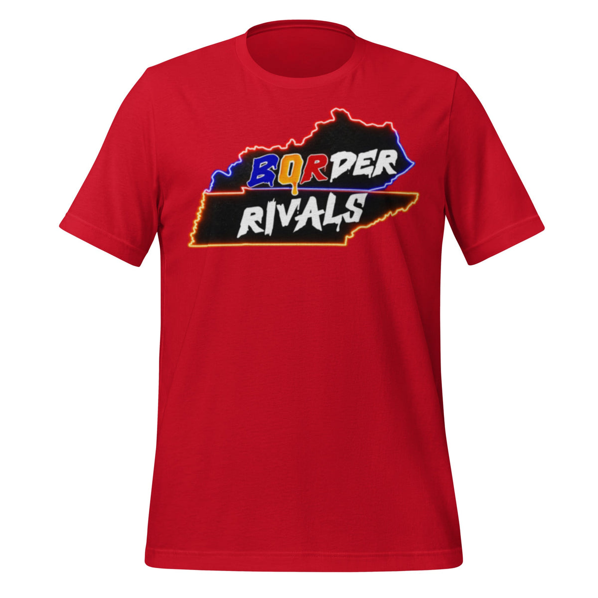 Kentucky Tennessee Rivalry T-Shirt | Border Rivals Map Design | HPS Collection | Classic Cotton - Bluegrass Elite Apparel LLC