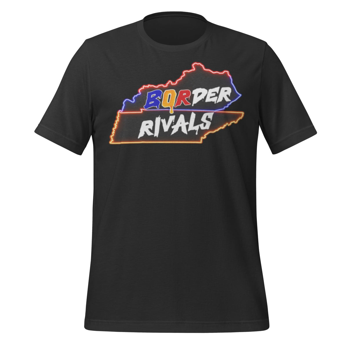 Kentucky Tennessee Rivalry T-Shirt | Border Rivals Map Design | HPS Collection | Classic Cotton - Bluegrass Elite Apparel LLC