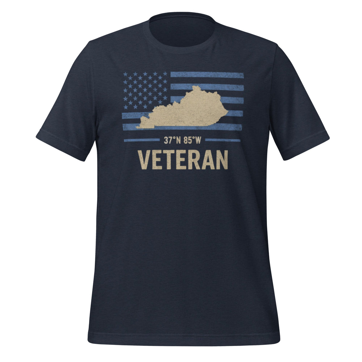 Kentucky Veteran T-Shirt | Blue Line Flag Design | Classic - Bluegrass Elite Apparel LLC