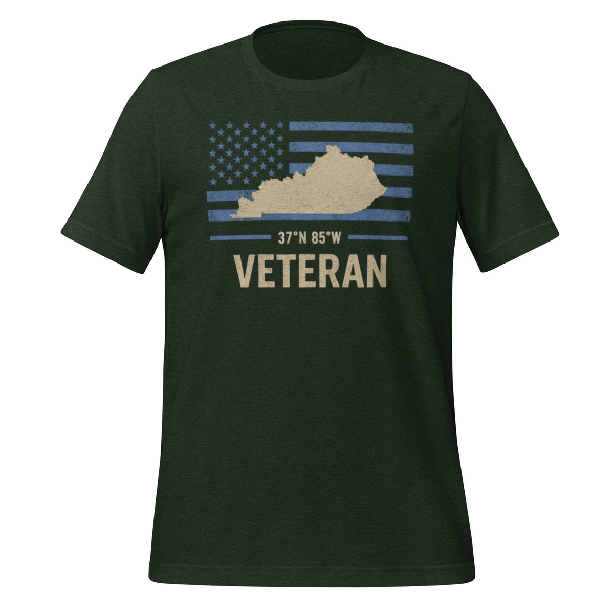 Kentucky Veteran T-Shirt | Blue Line Flag Design | Classic - Bluegrass Elite Apparel LLC