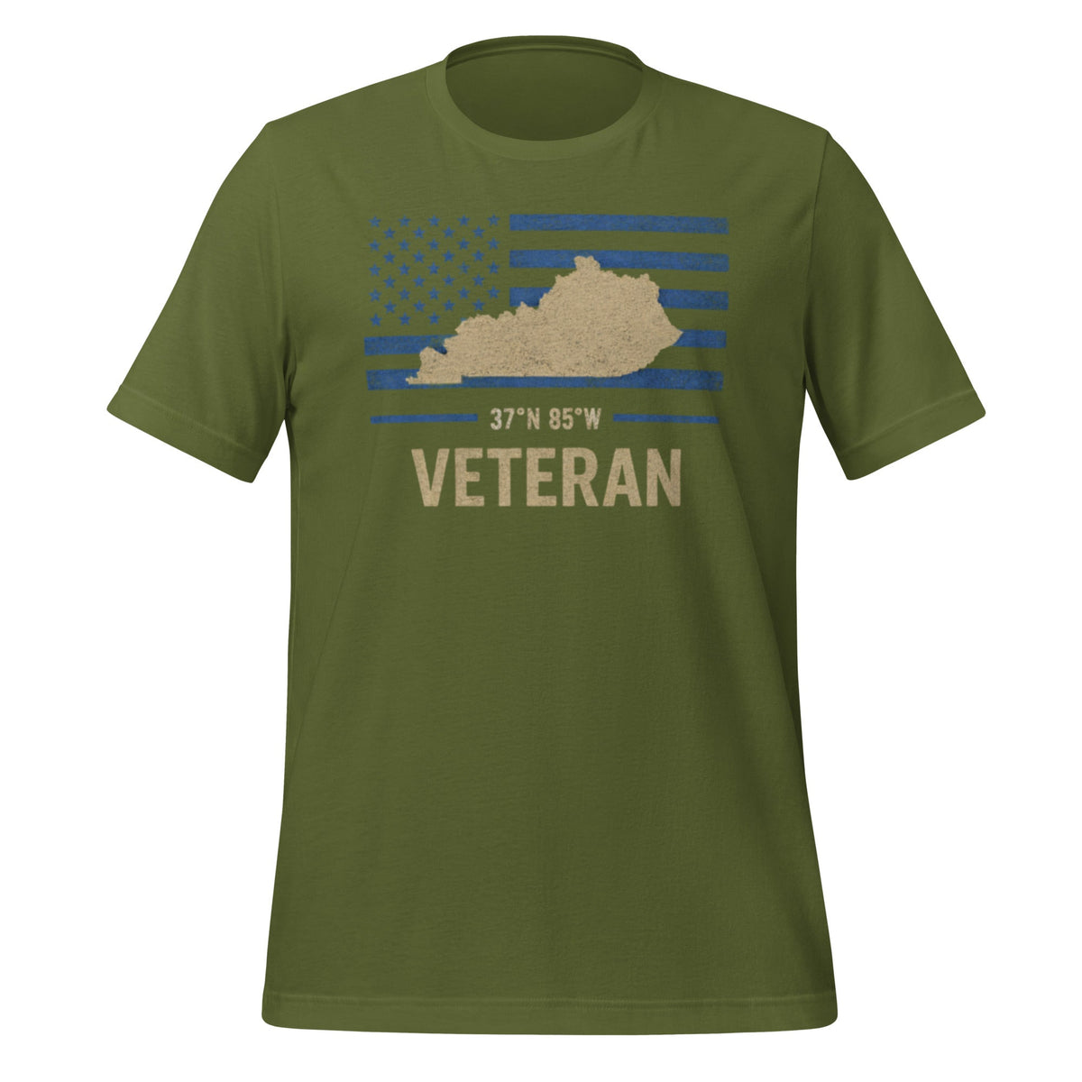 Kentucky Veteran T-Shirt | Blue Line Flag Design | Classic - Bluegrass Elite Apparel LLC