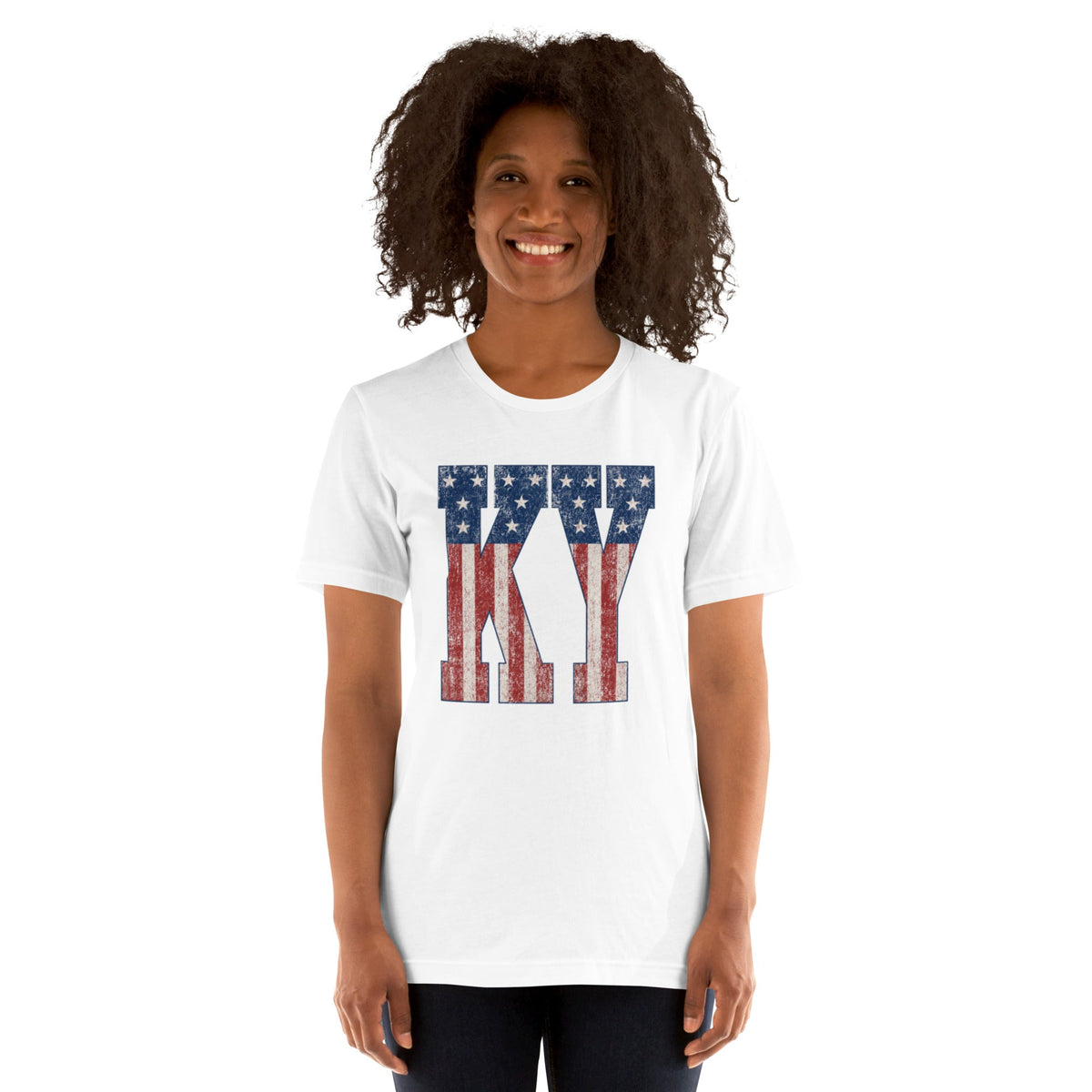 Kentucky Vintage Script Patriotic Graphic T-Shirt - Bluegrass Elite Apparel LLC