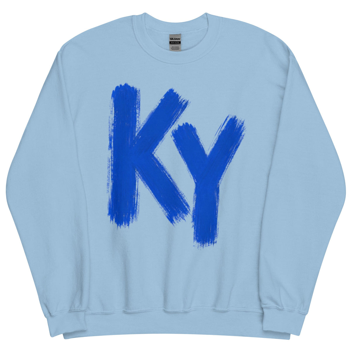 KY Brush Script Sweatshirt | Kentucky Blue Paint Design - Bluegrass Elite Apparel LLC