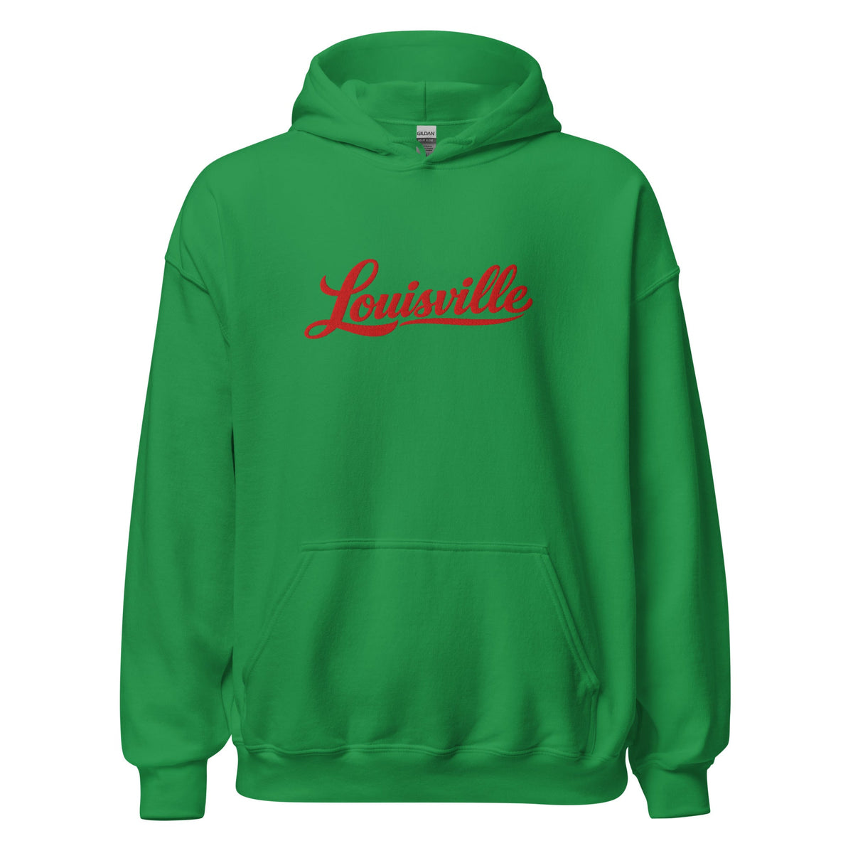 Louisville Hoodie | Red Script Embroidered Design | Unisex Comfort - Bluegrass Elite Apparel LLC