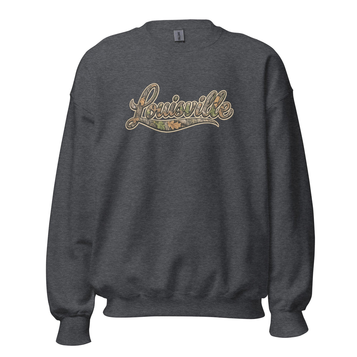 Louisville Script Sweatshirt | Outdoor Camo Style | Unisex Fit - Bluegrass Elite Apparel LLC
