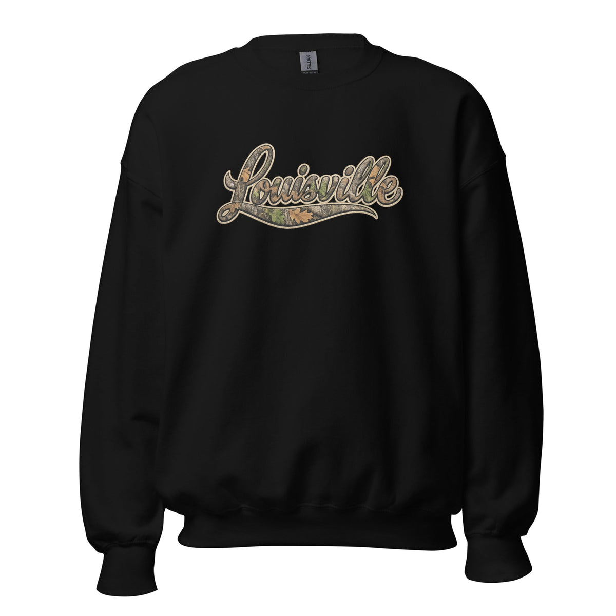 Louisville Script Sweatshirt | Outdoor Camo Style | Unisex Fit - Bluegrass Elite Apparel LLC