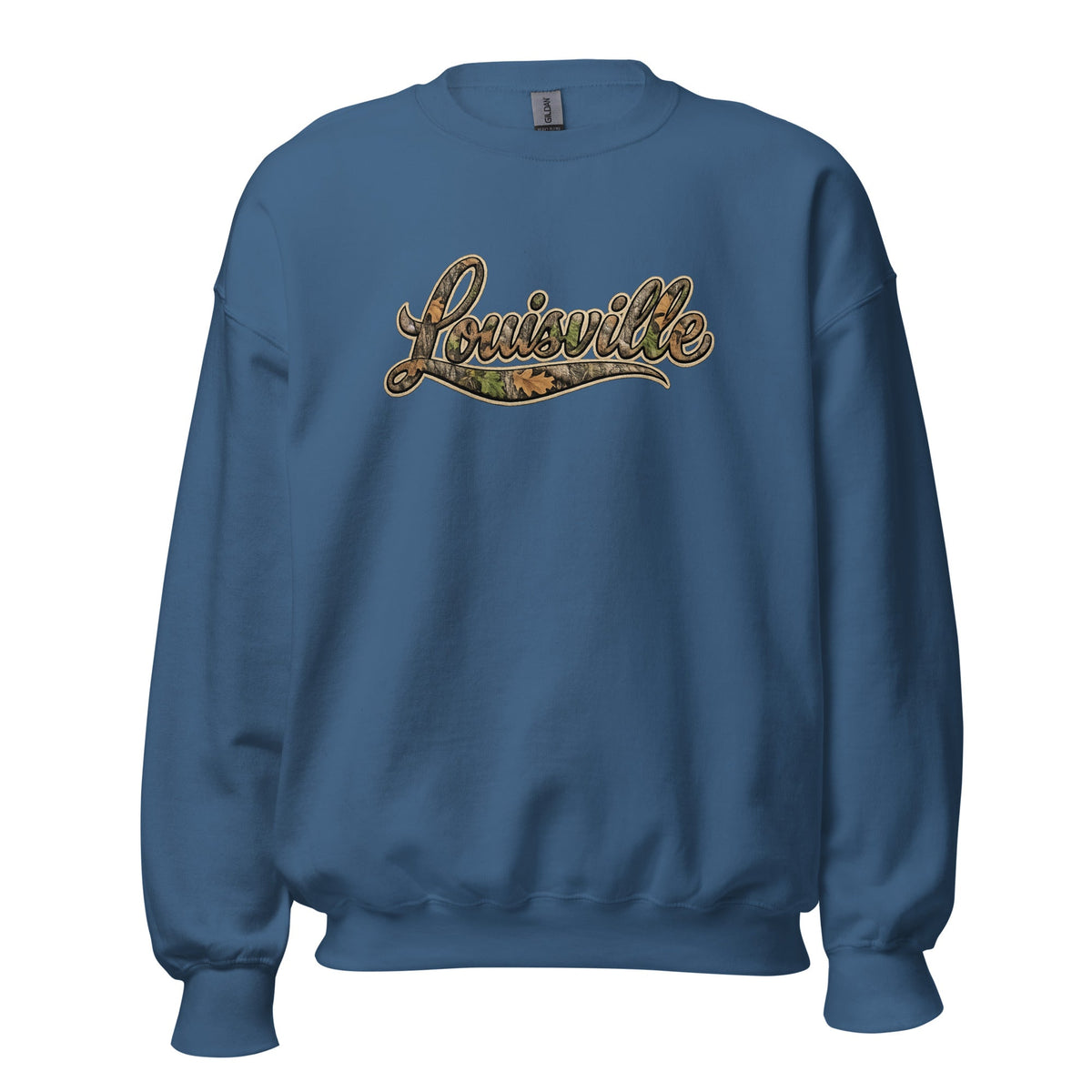 Louisville Script Sweatshirt | Outdoor Camo Style | Unisex Fit - Bluegrass Elite Apparel LLC