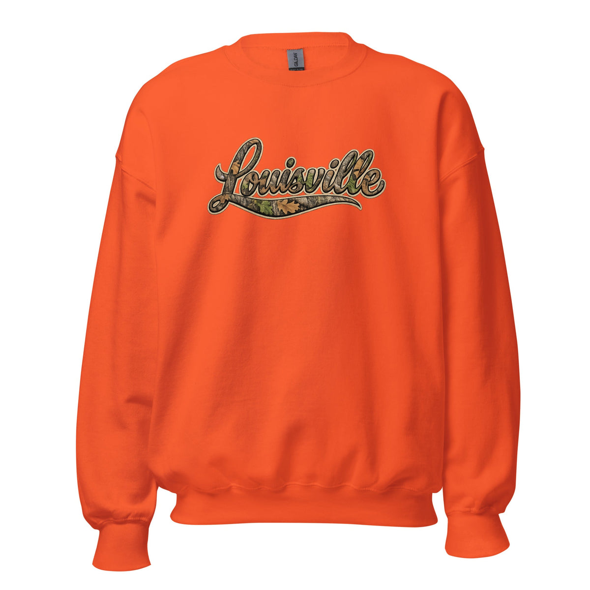 Louisville Script Sweatshirt | Outdoor Camo Style | Unisex Fit - Bluegrass Elite Apparel LLC
