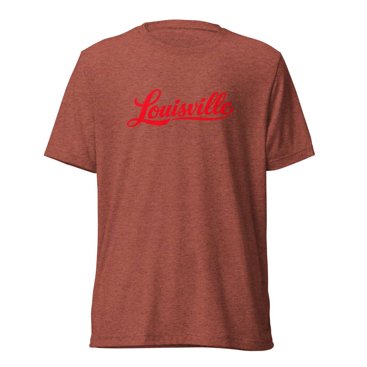 Louisville T-Shirt | Red Script Design | Elite Tri - Blend - Bluegrass Elite Apparel LLC