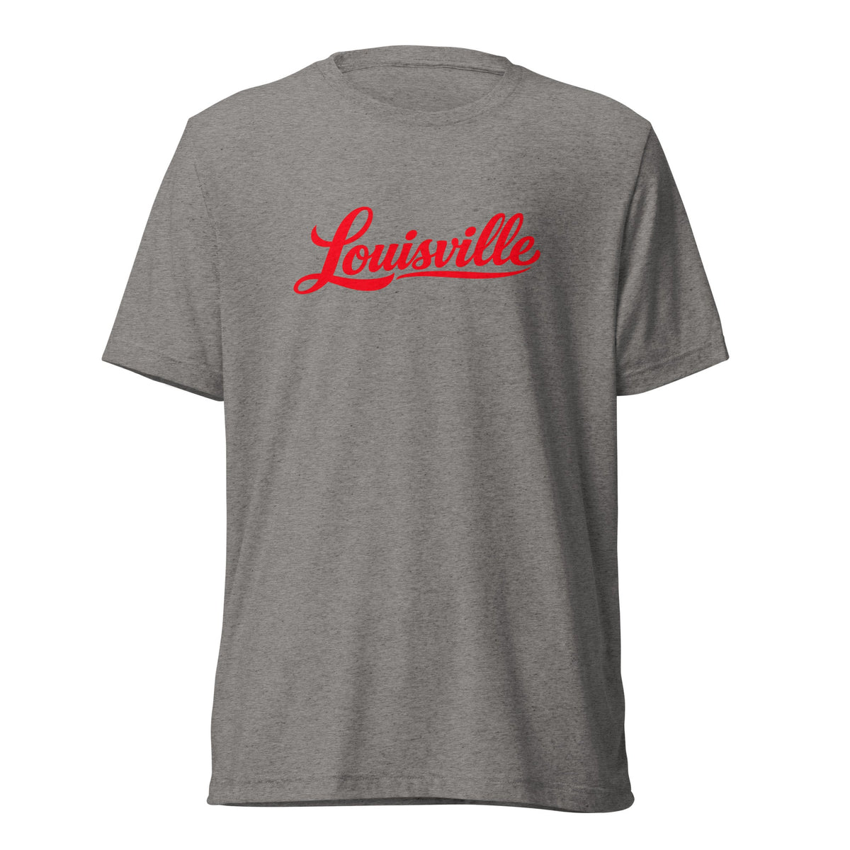 Louisville T-Shirt | Red Script Design | Elite Tri - Blend - Bluegrass Elite Apparel LLC