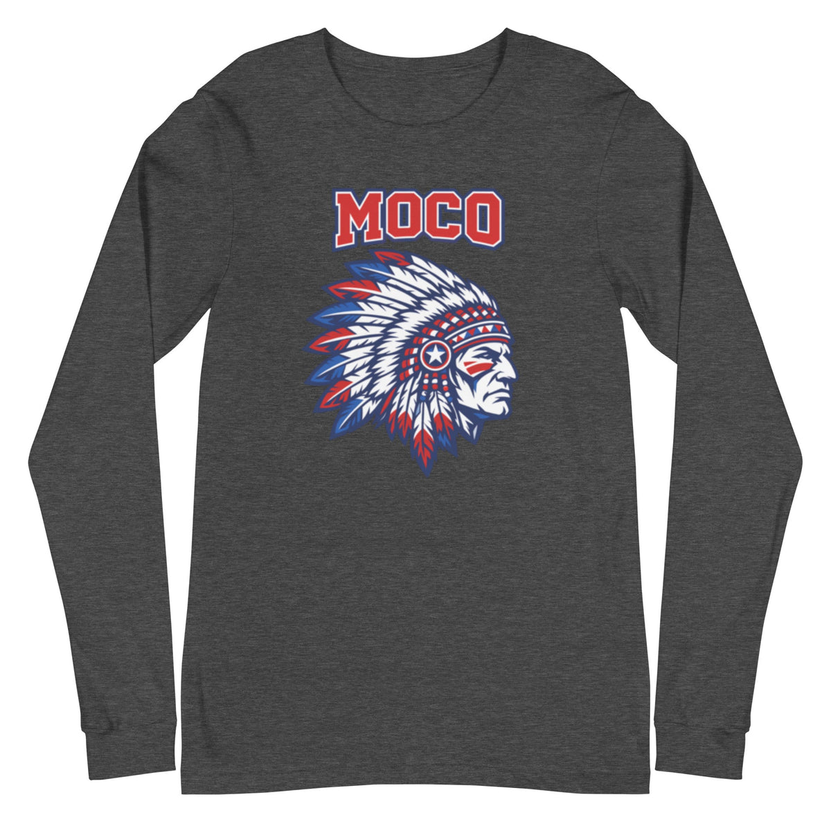 MOCO Chief Graphic Long Sleeve Tee | Classic Cotton Design - Bluegrass Elite Apparel LLC