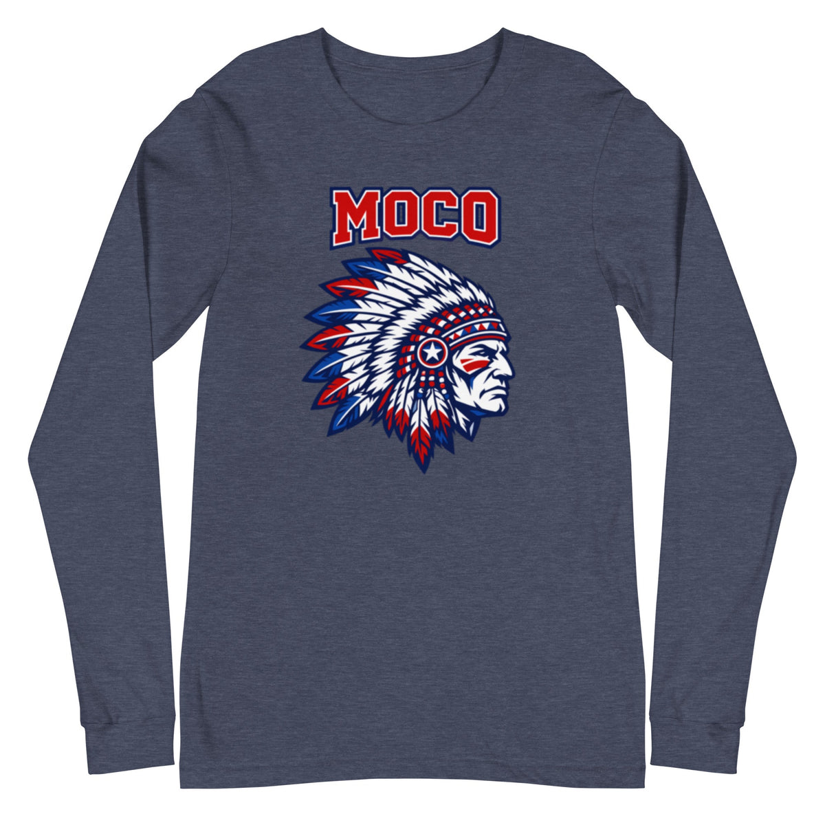 MOCO Chief Graphic Long Sleeve Tee | Classic Cotton Design - Bluegrass Elite Apparel LLC