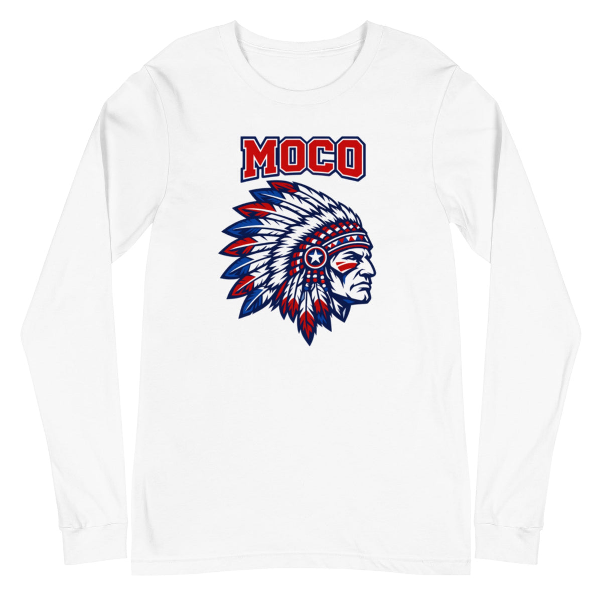 MOCO Chief Graphic Long Sleeve Tee | Classic Cotton Design - Bluegrass Elite Apparel LLC